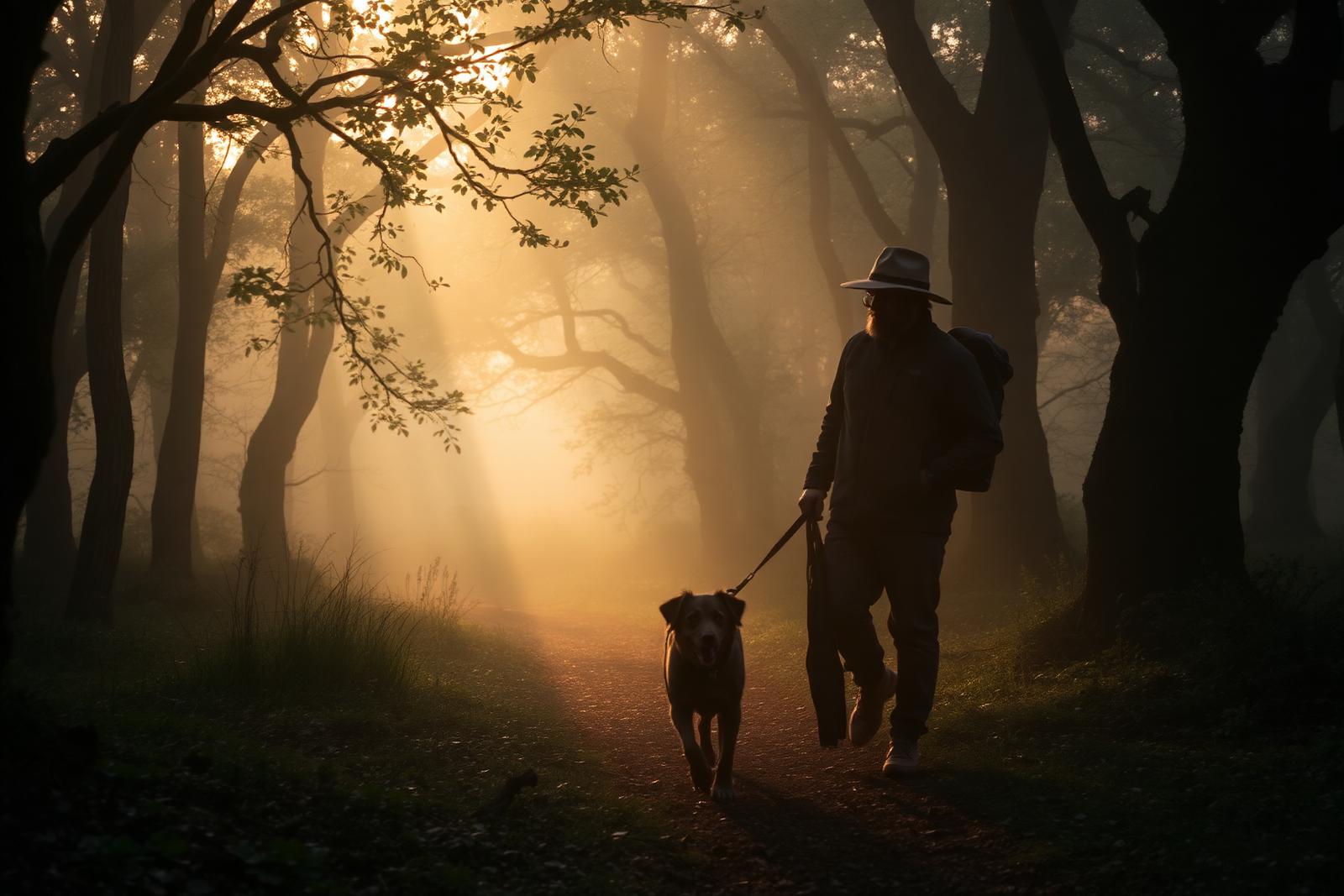 Truffle hunt at dawn